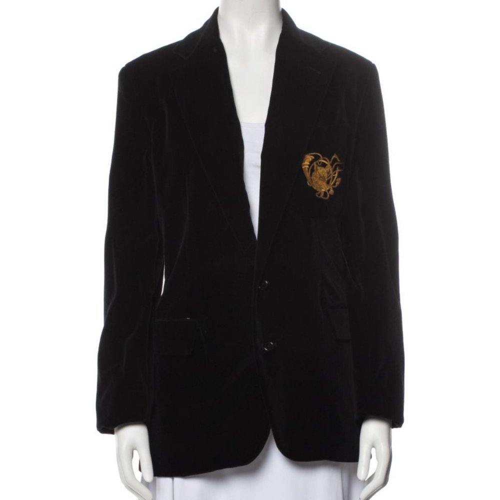 Ralph Lauren Black Velvet Blazer Size 4